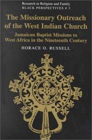 Cover of: The missionary outreach of the West Indian church by Horace O. Russell