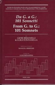 Cover of: Da G. a G. = from G. to G.: 101 Sonnetti = 101 Sonnets (Studies in Southern Italian and Italian-American Culture, Vol. 8)