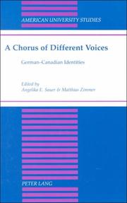 Cover of: A Chorus of Different Voices | Angelika E. Sauer