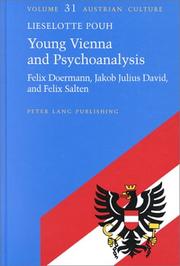 Cover of: Young Vienna and Psychoanalysis | Lieselotte Pouh