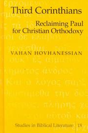 Cover of: Third Corinthians by Vahan Hovhanessian