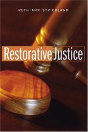 Cover of: Restorative Justice (Studies in Crime and Punishment, V. 5) | Ruth Ann Strickland