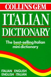 Cover of: Collins Gem Italian Dictionary: Italian-English English-Italian (Collins Gem)