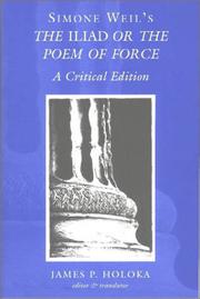 Cover of: Simone Weil's The Iliad, or, The poem of force: a critical edition