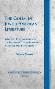 The Golem in Jewish American Literature by Nicola Morris