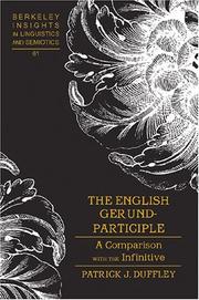 The English gerund-participle by Patrick J. Duffley