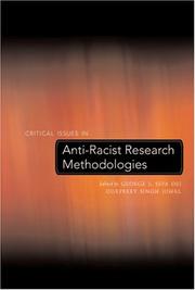 Cover of: Critical Issues in Anti-Racist Research Methodologies (Counterpoints)