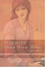 Cover of: Teaching British Women Writers 1750-1900