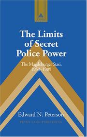 Cover of: The Limits of Secret Police Power by Edward N. Peterson