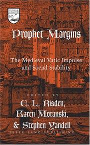 Cover of: Prophet Margins: The Medieval Vatic Impulse And Social Stability (Studies in the Humanities / Liturature--Politics--Society)