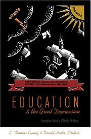 Cover of: Education & the Great Depression by 