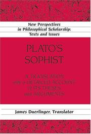 Cover of: Plato's Sophist: A Translation With A Detailed Account Of Its Theses And Arguments (New Perspectives in Philosophical Scholarship: Texts and Issues)