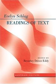 Cover of: Evelyn Schlag: Readings of Text (Austrian Culture)