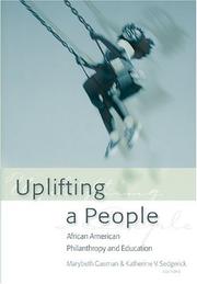 Cover of: Uplifting A People: Essays African American Philanthropy And Education