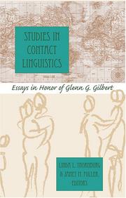 Cover of: Studies in Contact Linguistics: Essays in Honor of Glenn G. Gilbert