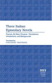 Three Italian Epistolary Novels by Vincenzo Traversa