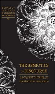 Cover of: The Semiotics of Discourse (Berkeley Insights in Linguistics and Semiotics)