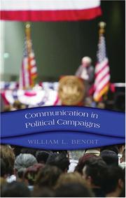 Cover of: Communication in Political Campaigns (Frontiers in Political Communication)