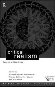 Cover of: Critical Realism: Essential Readings (Critical Realism--Interventions)