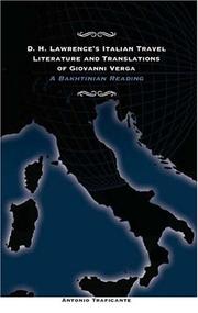 D. H. Lawrence's Italian Travel Literature and Translations of Giovanni Verga by Antonio Traficante