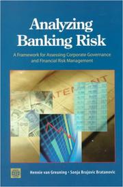 Cover of: Analyzing Banking Risk: A Framework for Assessing Corporate Governance and Financial Risk Management (World Bank Monograph Series)