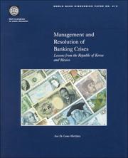 Cover of: Management and Resolution of Banking Crises: Lessons from the Republic of Korea and Mexico (World Bank Discussion Paper)