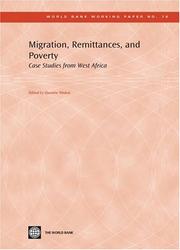 Cover of: Migration, Remittances, And Poverty: Case Studies from West Africa (World Bank Working Papers)
