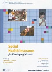 Cover of: Social Health Insurance for Developing Nations (Wbi Development Studies) (Wbi Development Studies)