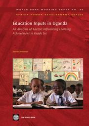 Education inputs in Uganda by Harriet Nannyonjo