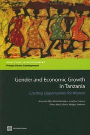 Cover of: Gender and Economic Growth in Tanzania: Creating Opportunities for Women (Directions in Development) (Directions in Development)