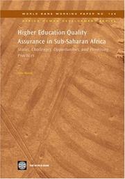 Higher Education Quality Assurance in Sub-Saharan Africa by Peter Nicolas Materu