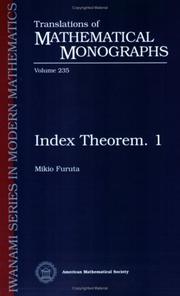 Cover of: Index Theorem. 1 (Translations of Mathematical Monographs) (Translations of Mathematical Monographs)