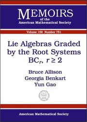 Cover of: Lie Algebras Graded by the Root Systems BC$_r$, $r\geq 2$