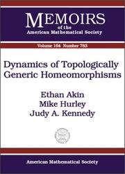 Cover of: Dynamics of Topologically Generic Homeomorphisms (Memoirs of the American Mathematical Society, No. 783)