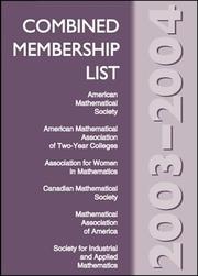 Cover of: Combined Membership List 2003--2004