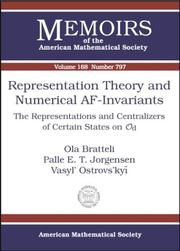 Cover of: Representation Theory and Numerical AF-Invariants