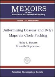 Uniformizing dessins and Belyĭ maps via circle packing by Philip L. Bowers, Kenneth Stephenson