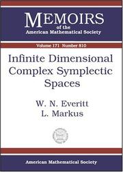 Cover of: Infinite Dimensional Complex Sympletic Spaces (Memoirs of the American Mathematical Society)