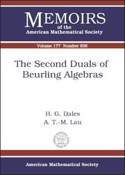 Cover of: The Second Duals of Beurling Algebras (Memoirs of the American Mathematical Society)