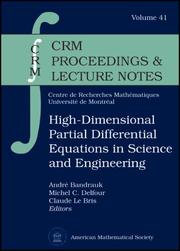 Cover of: High-dimensional partial differential equations in science and engineering