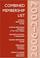 Cover of: Combined Membership List 2006-2007 (Combined Membership List (American Mathematical Society)) (Combined Membership List (American Mathematical Society))