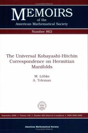 Cover of: The Universal Kobayashi-hitchin Correspondence on Hermitian Manifolds (Memoirs of the American Mathematical Society)