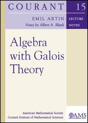 Cover of: Algebra with Galois Theory (Courant Lecture Notes in Mathematics)