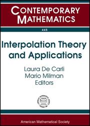 Cover of: Interpolation Theory and Applications (Contemporary Mathematics)