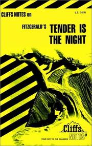Cover of: Cliffsnotes Tender Is the Night by Carol Poston
