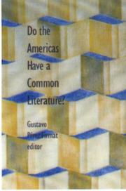 Cover of: Do the Americas have a common literature?