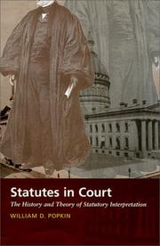 Cover of: Statutes in Court by William D. Popkin, William D. Popkin