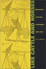 Cover of: Like Cattle and Horses by S. A. Smith, S. A. Smith