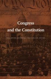 Cover of: Congress and the Constitution (Constitutional Conflicts)