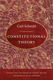 Cover of: Constitutional Theory